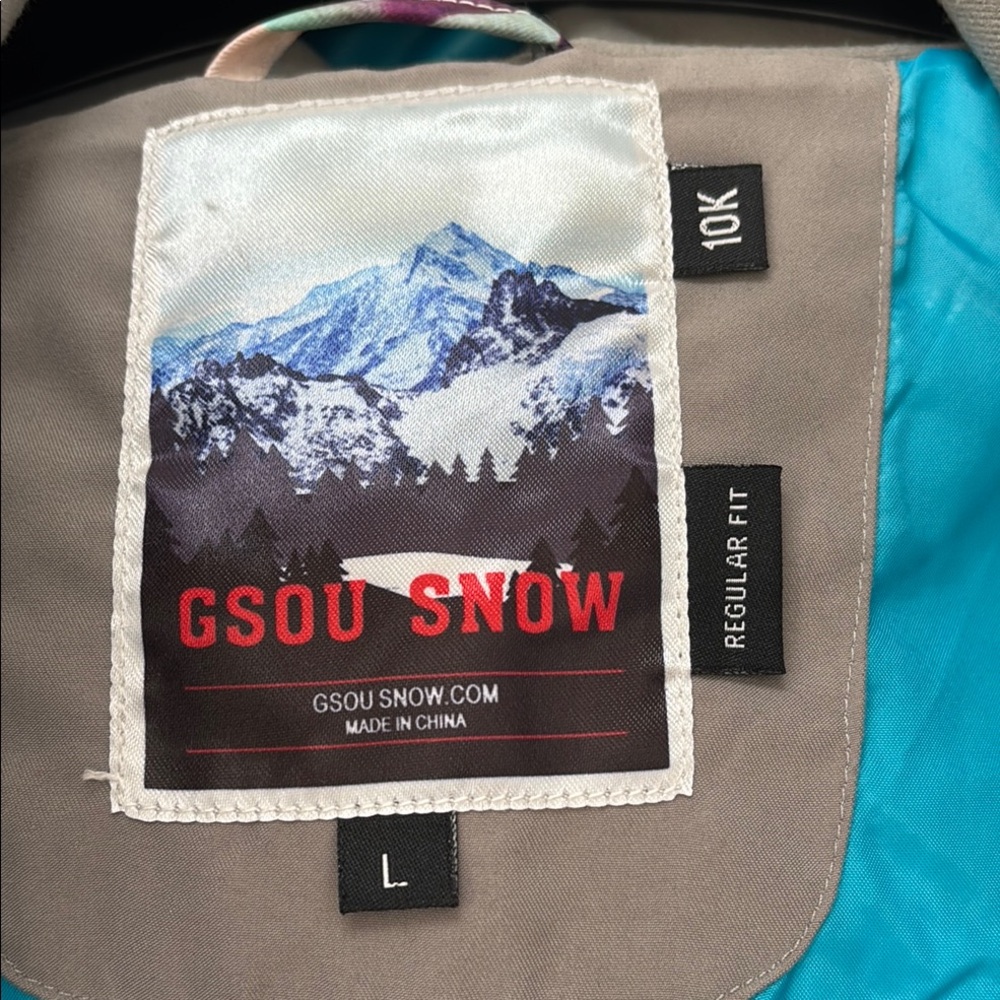 GSOU SNOW NWT Colorful Camouflage Snowboard / Ski Jacket - Picture 3 of 10